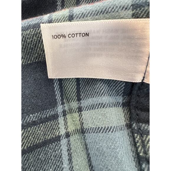 Duluth Trading Co Blue Plaid Soft Cotton Flannel Shirt Men's med - Picture 6 of 10